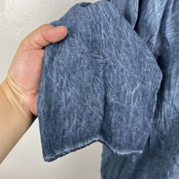 Andree by Unit Cardigan Women Small Bllue Chambray Floral Embroidered Casual - Picture 12 of 15